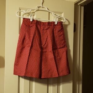 Liz Claiborne Liz Sport Petite Red & White Polka Dot Shorts Size 8P